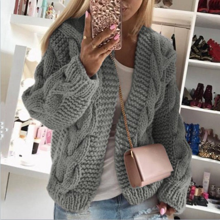 gedrehte Strickjacke