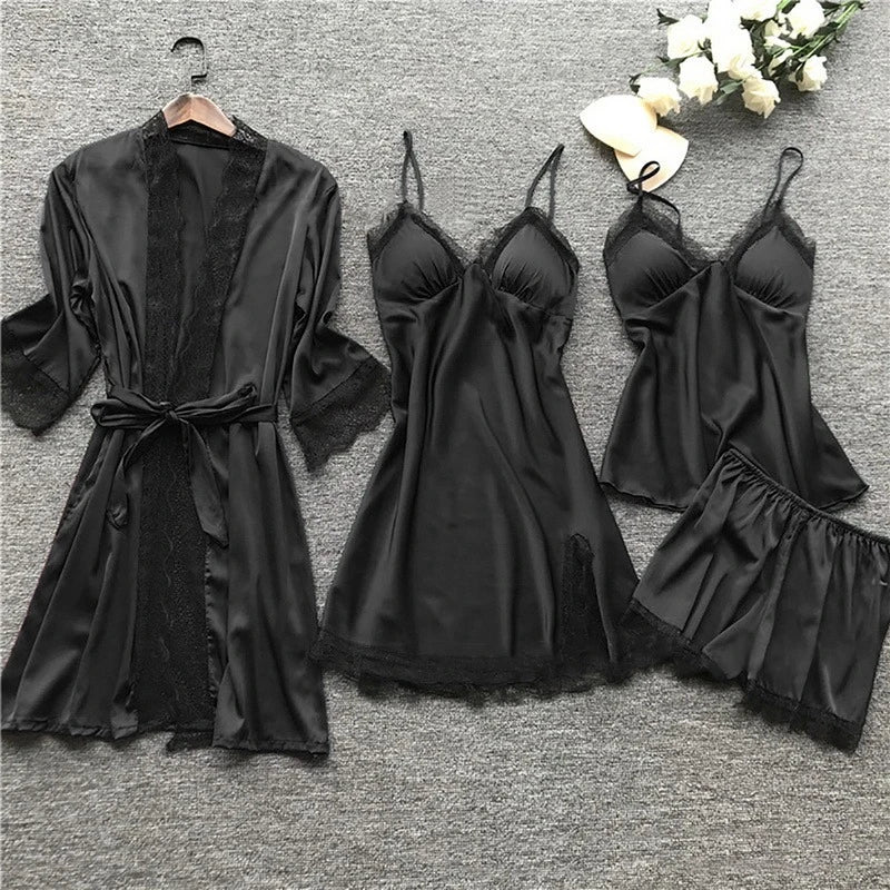 Pyjama-Set aus Seidensatin