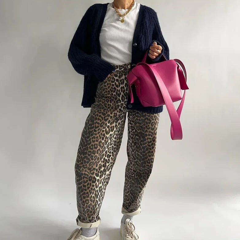 Wren | Damenjeans mit Leopardenmuster | Leopard