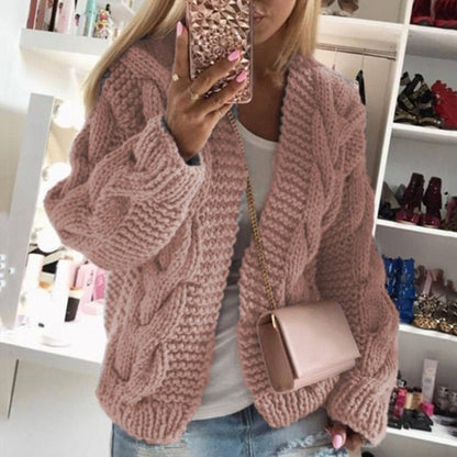 gedrehte Strickjacke